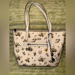 Coach Taylor Tote Yellow & Gray Floral Cream bag 💛🩶